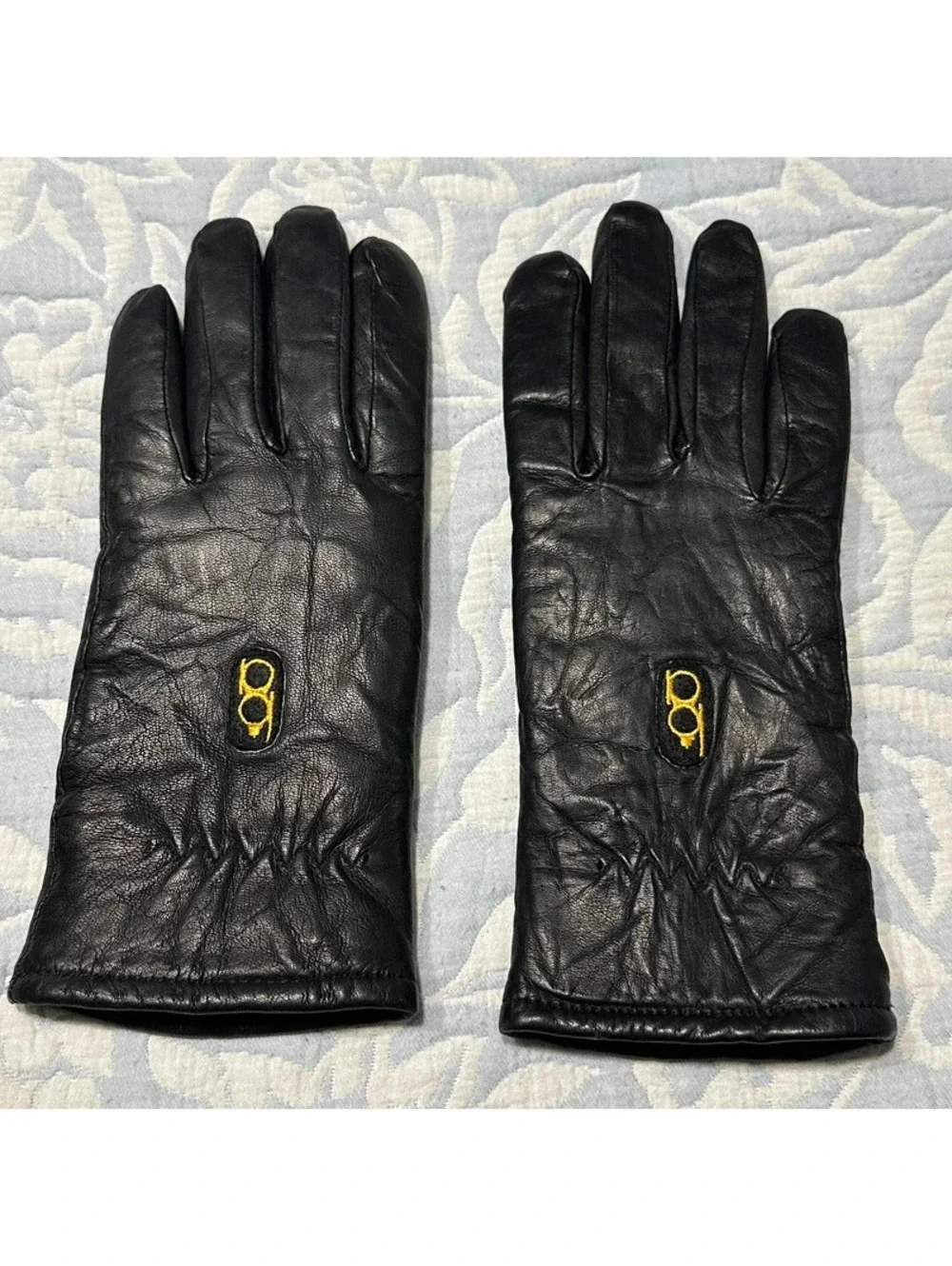 Vintage Bob Allen Black Leather Hunting Gloves - Made in Taiwan
